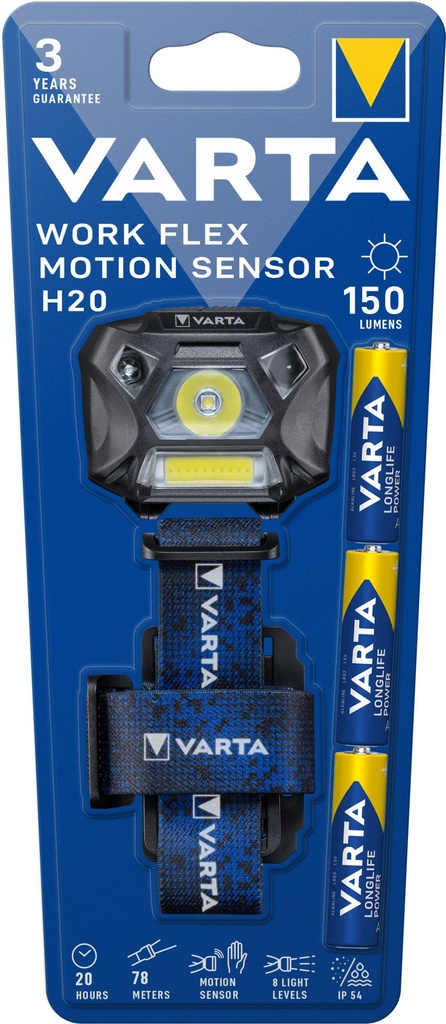 Varta 18648 Work Flex Motion Sensor H20 incl.. 3 x AAA