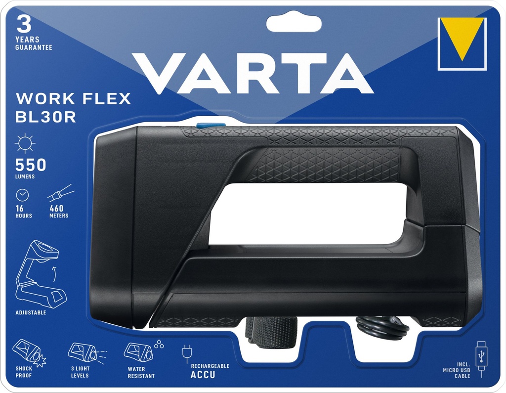 Varta 18684  Work Flex BL30R incl.. 1 x Li-Ion 2600mAh