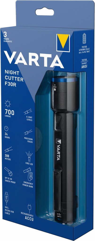 Varta 18901 Night Cutter F30R (incl.. 1 x Li-Ion 2600 mA