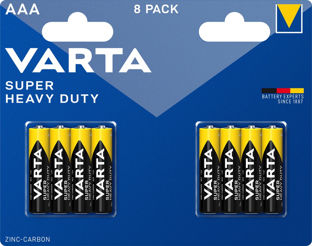 Varta Superlife / Super Heavy Duty AAA Blister 8