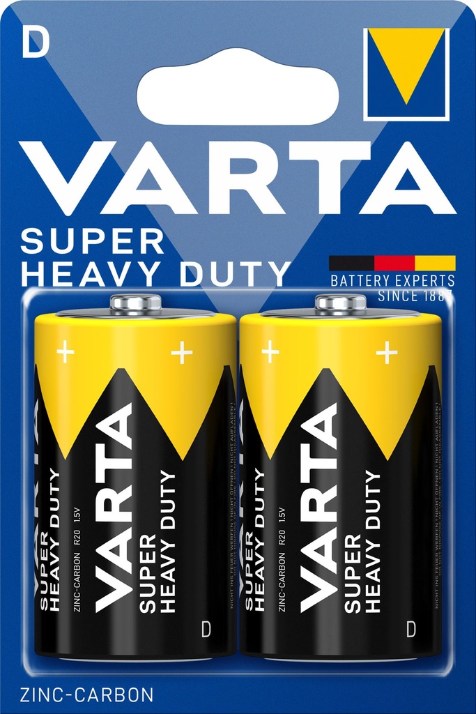 Varta Superlife / Super Heavy Duty D Blister 2