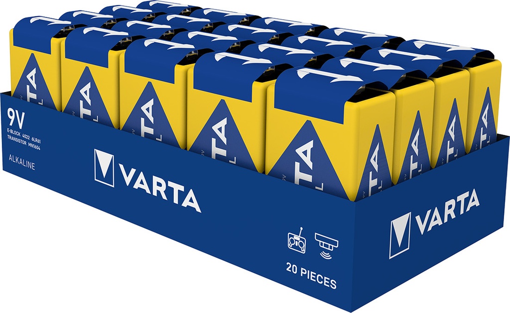 Varta 4022 6LR61 9V E-blok Industrial - 20 pack