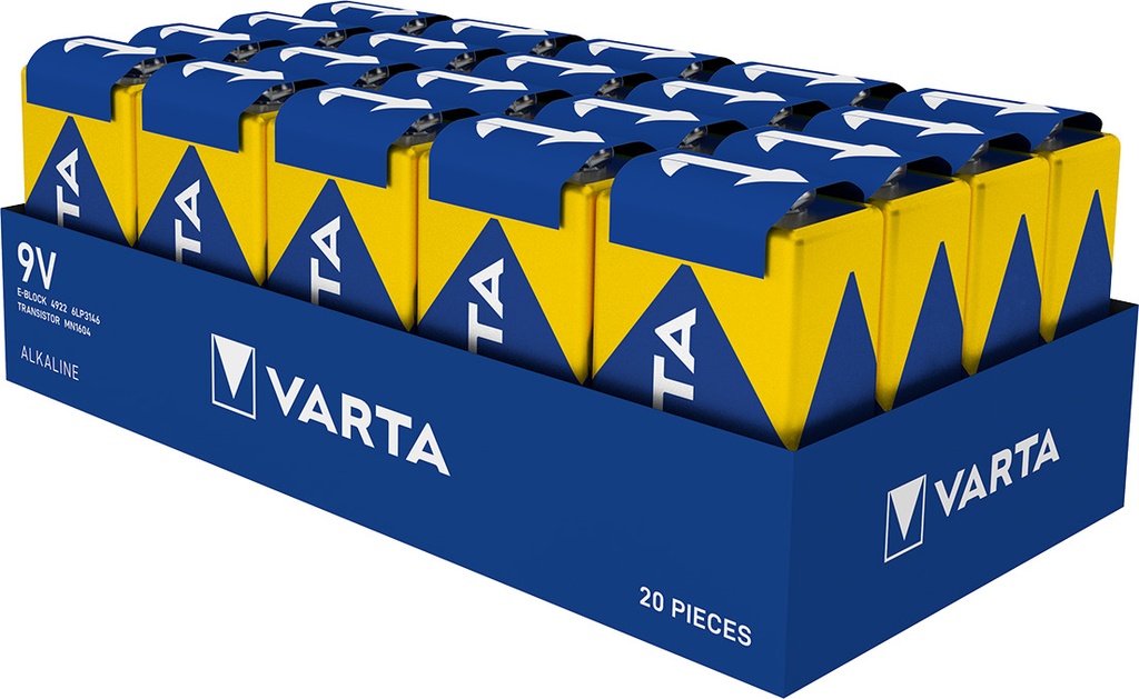 Varta 4922 6LR61 Alkaline Longlife Power 20 Pack
