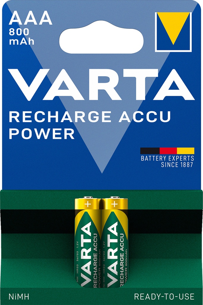 Varta 56703 HR03 AAA Nimh 800mAh Blister 2