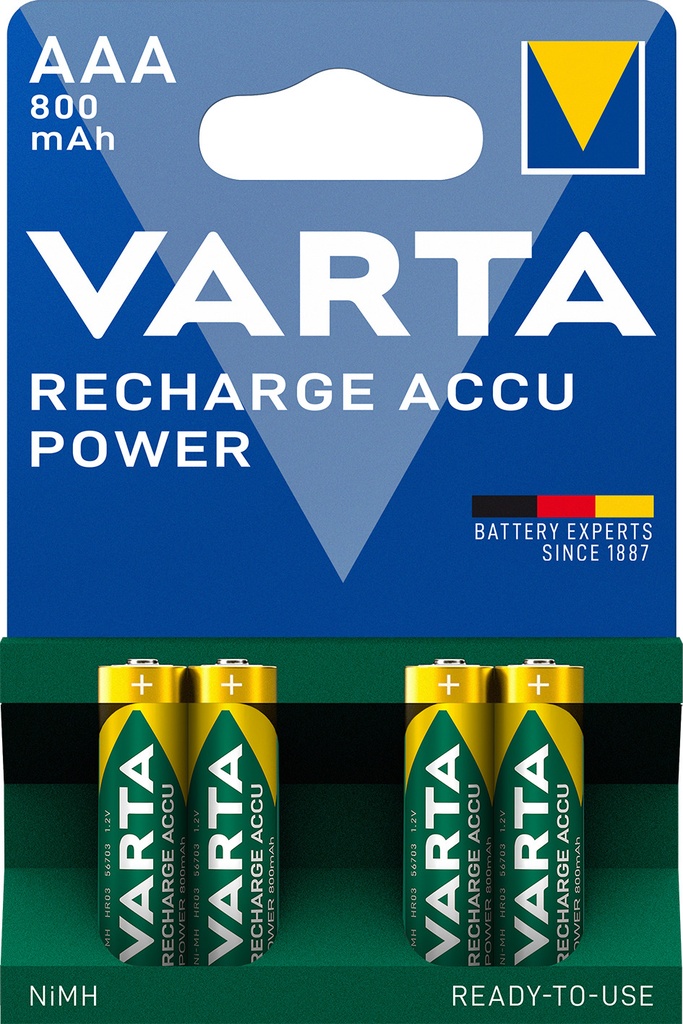 Varta 56703 HR03 AAA Nimh 800mAh Blister 4