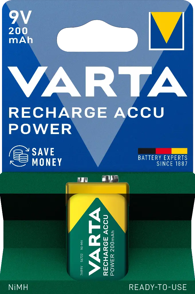 Varta 56722 HR22 9V Nimh 200mAh Blister 1