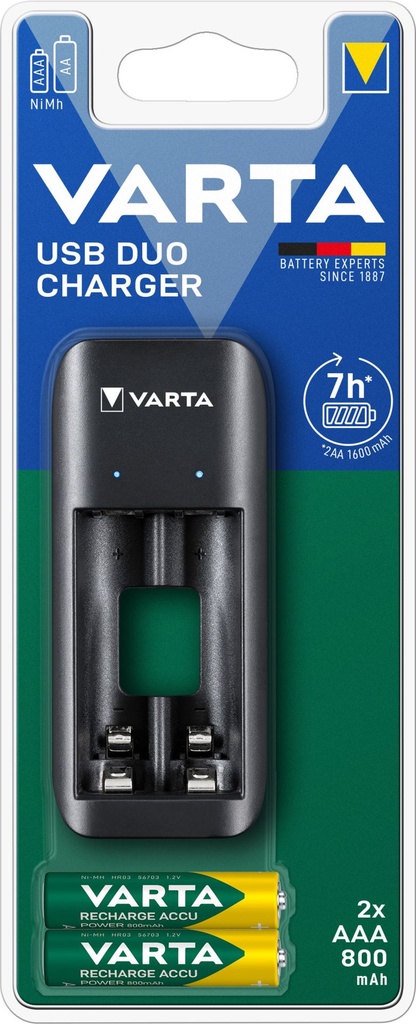 Varta Value USB Duo Charger + 2x AAA 800mAh