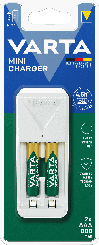 Varta Mini Charger + 2 x 800mAh