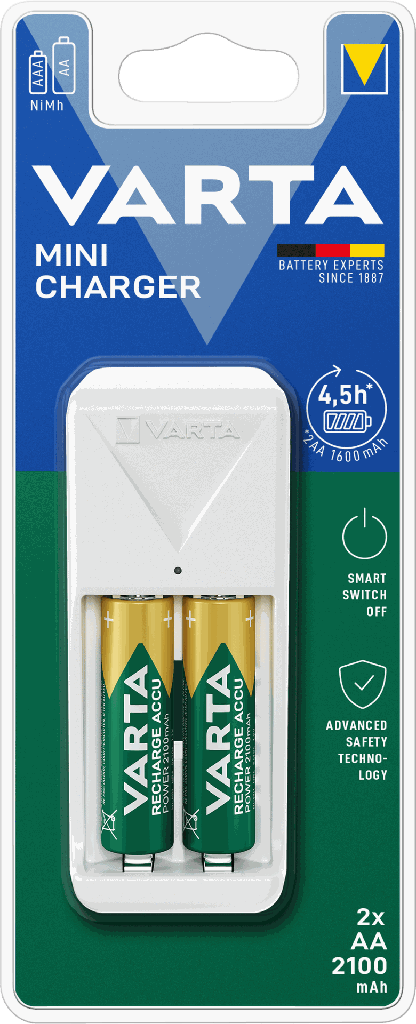 Varta Mini Charger + 2 x 2100mAh