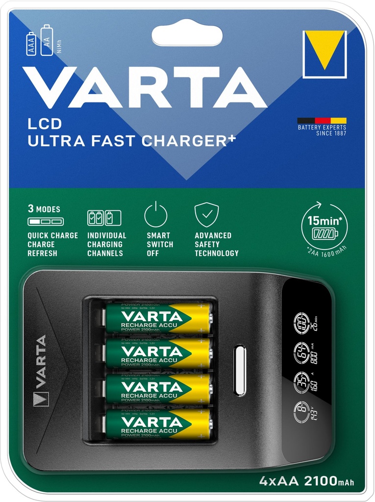 Varta LCD Ultra Fast Ch. incl. 4 x Power AA 2100mA