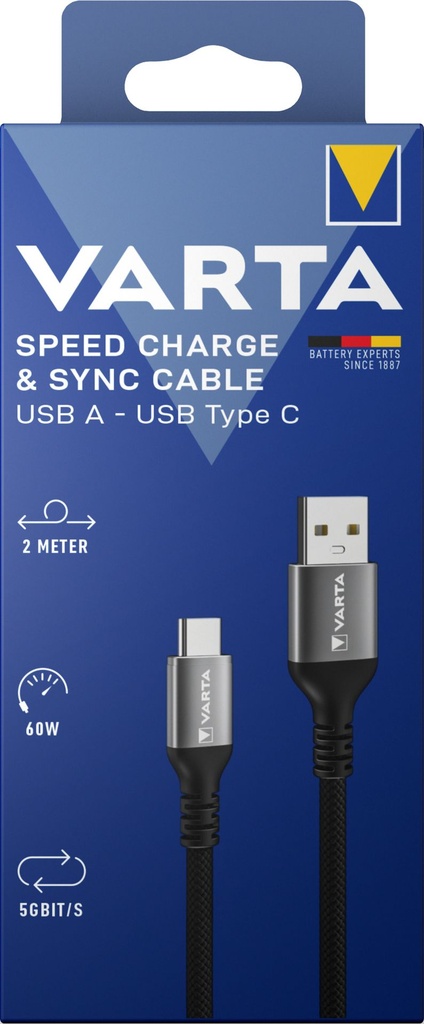 Varta USB A to USB Type C Charge & Sync