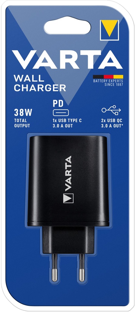 Wall Charger (USB Type-C & 2x USB 2.4A shaRed)