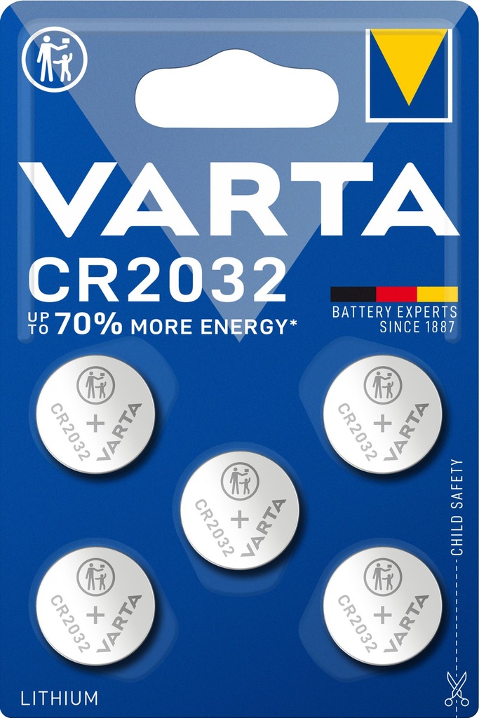 Varta 6032 CR2032 Lithium 3V Blister 5