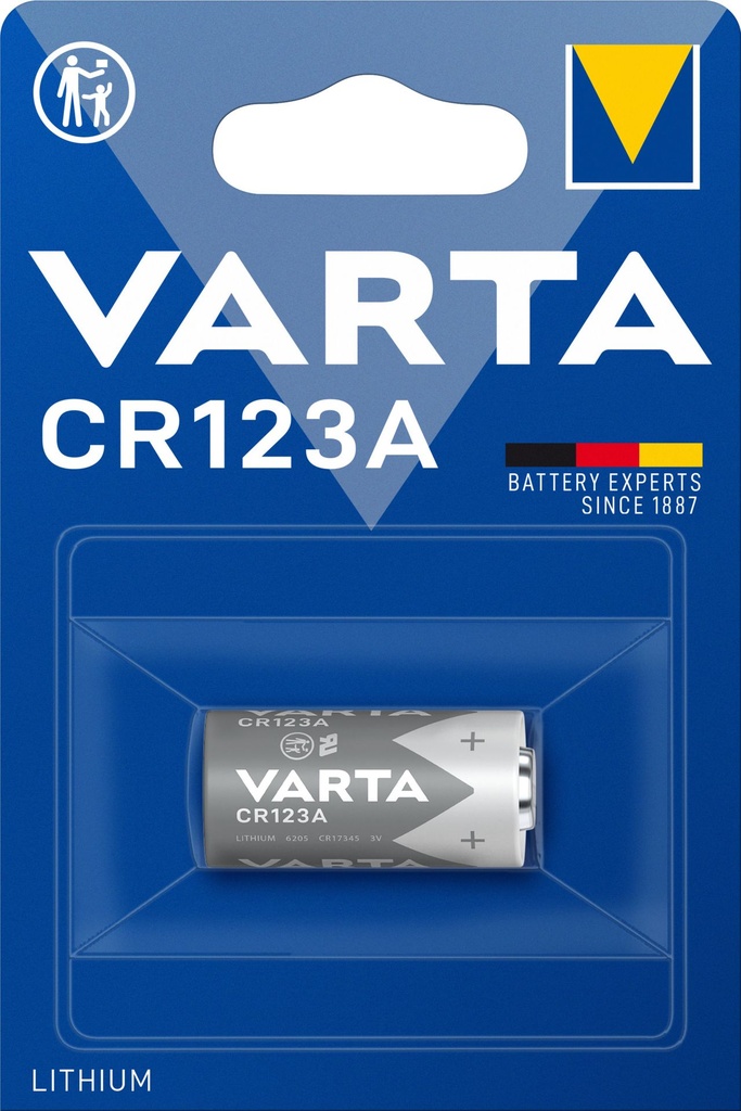 Varta 6205 CR123A Lithium 3V Blister 1