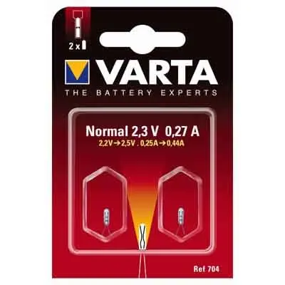 Varta 704 Lampje 2.3V 0.27A