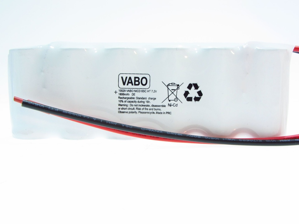 Vabo Nicd 6SC HT ZAZ 7.2V 132x23x43  (Subref 11516)