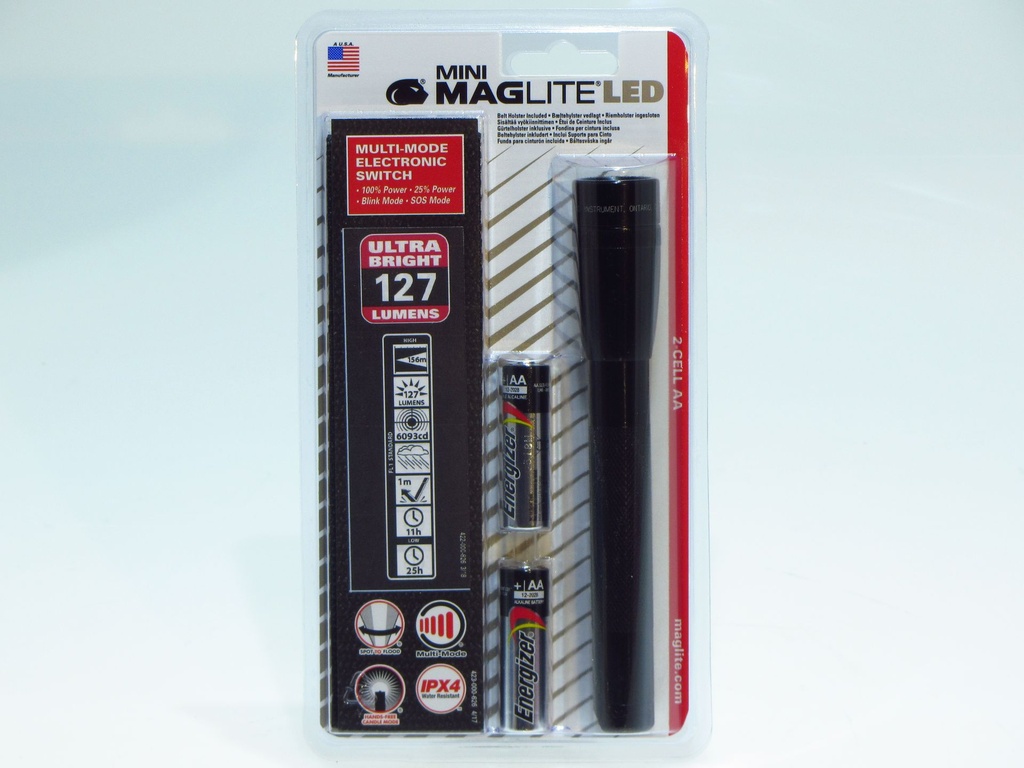 Maglite Minimag LED Black+HOLSTER - SP2201HF 2xAA incl. - 9