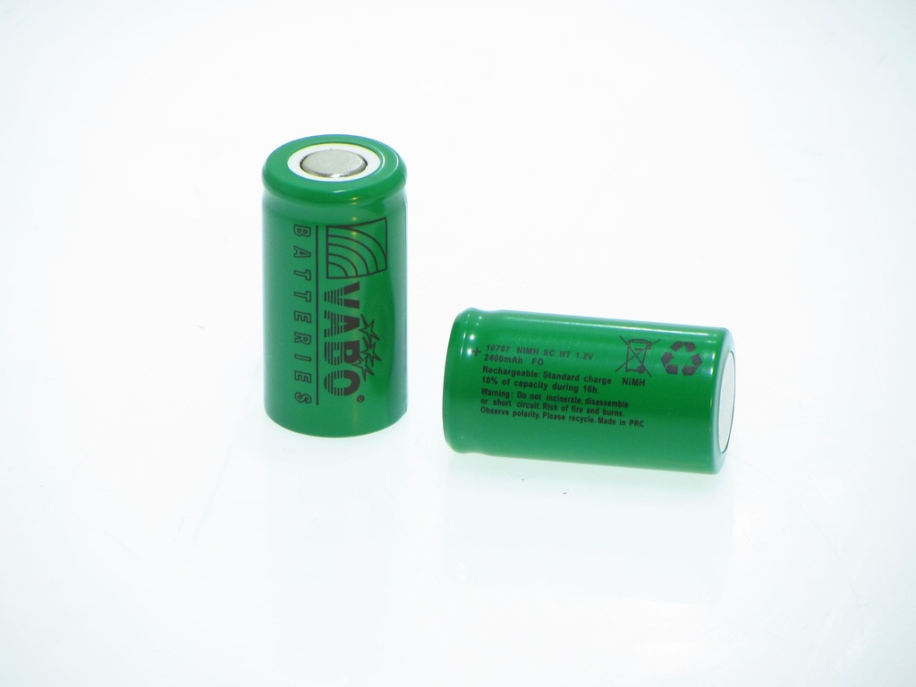 Vabo Nimh- SC HIGH TEMP - 23x42  1.2V 2400MAH  FLATTOP