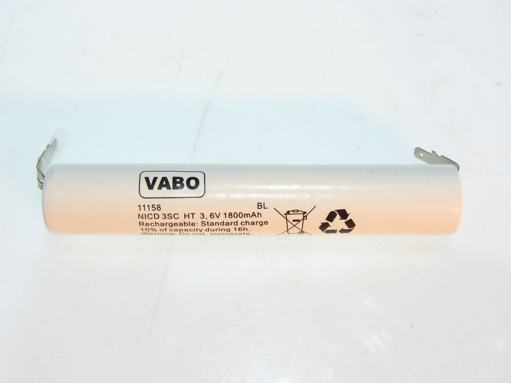 Vabo Nimh 3SC 1800 HT STACK +4.8MAN -4.8MAN 3.6V 23x126