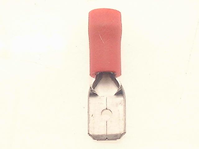 Connector Faston 6.3 Male  Red Wire