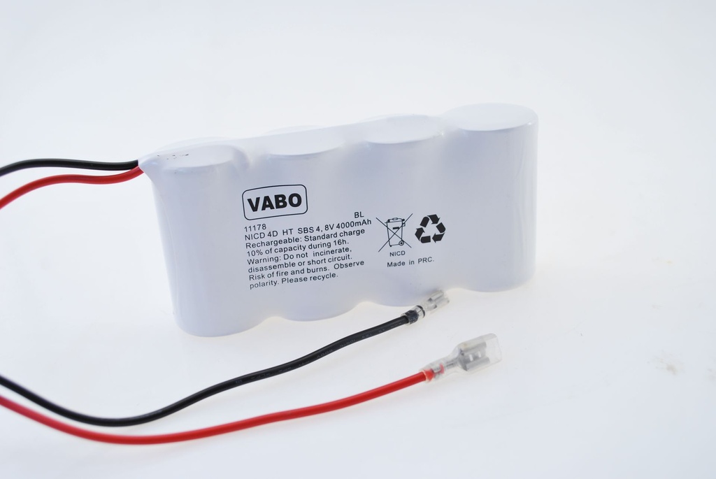 Vabo Nicd 4D 4500 HT ZAZ +6.3VROUW -2.8VROUW 4.8V 130x33x59