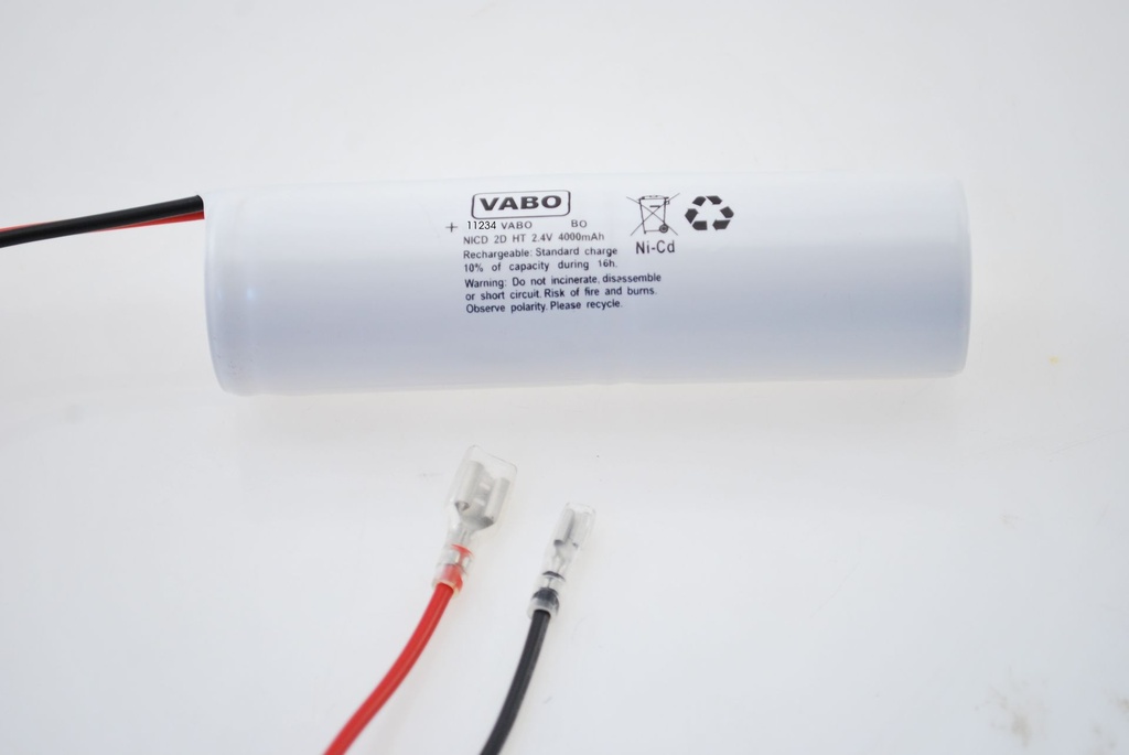 Vabo Nimh 2D 4500 HT STACK 2.4V +6.3VROUW  -2.8VROUW  33 x 120 mm