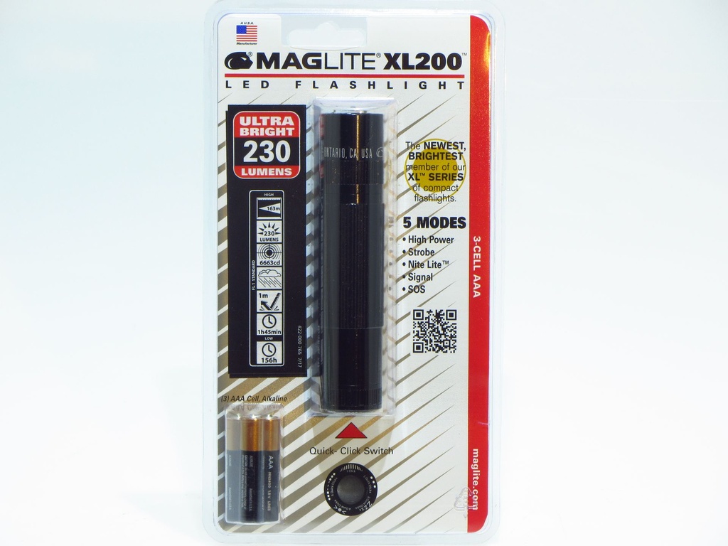 Maglite XL-200 LED Black -ML2-016U 3xAAA incl. - 230 LUMEN