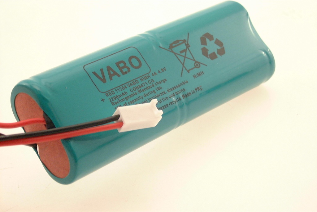 Vabo Nimh 4A HT-G-CONN11468 4.8V 2200MAH 100x34x17 22AWG 2X