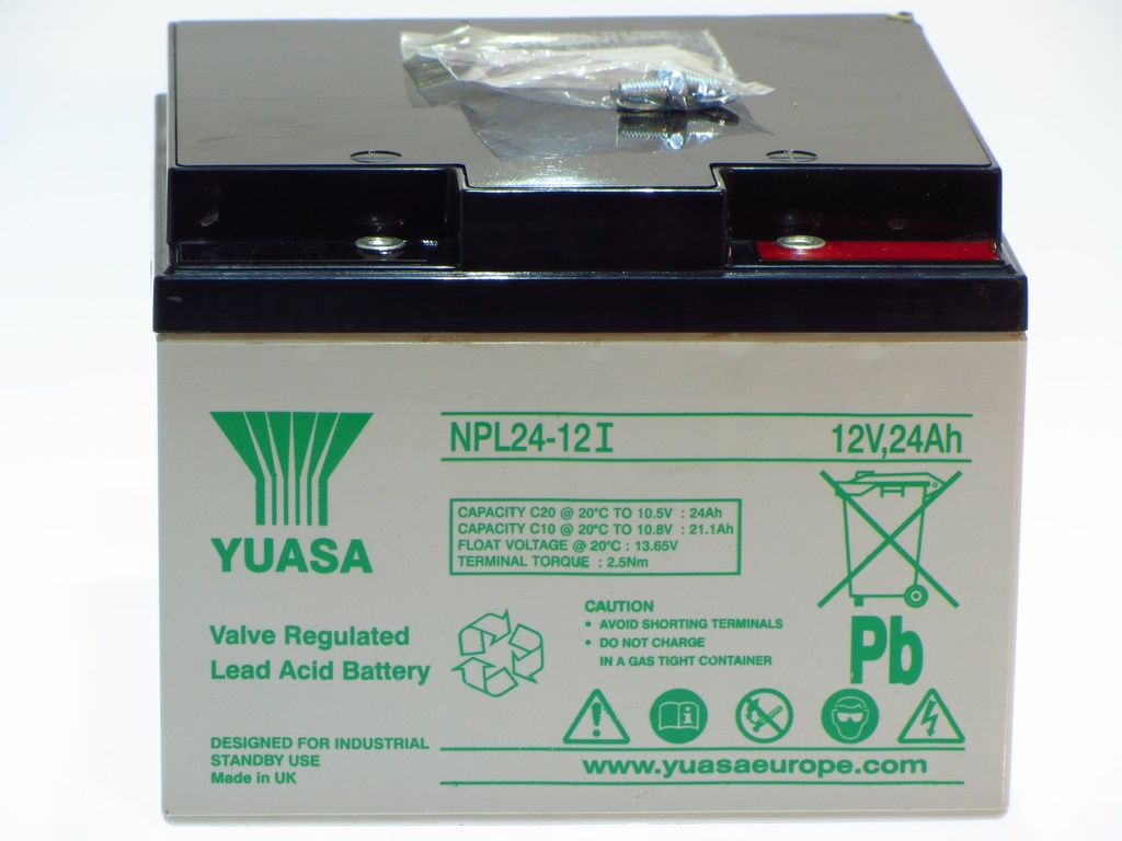Yuasa NPL24-12I 12V 24AH INSERT 166x175x125 10YEAR LONGLIFE