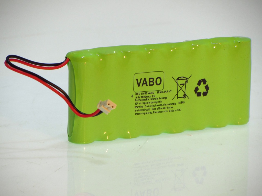 Nimh 8AA -SBS 9.6V 2.3AH Wired  CONN11882 5264-02 116x14x52