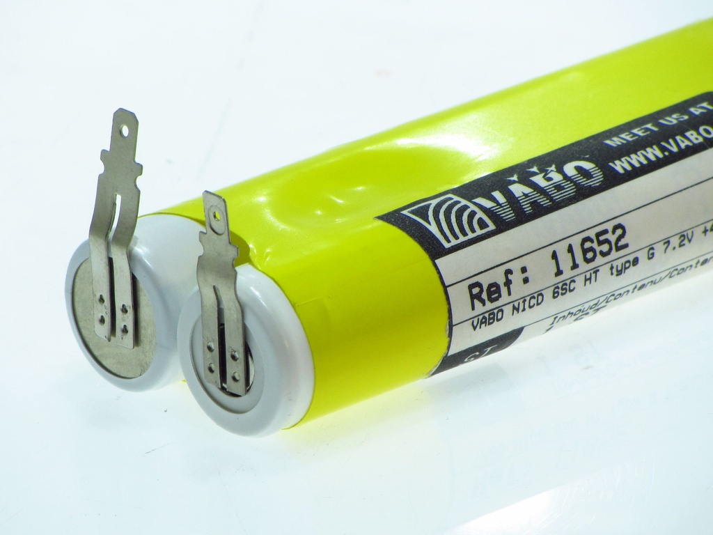 Vabo Nicd 6SC HT type G 7.2V +4.8Male -4.8 Male   126x46x23
