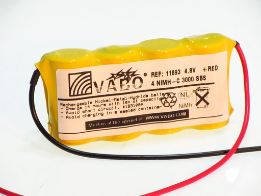 [11693] Vabo 4 Nimh-C - 4.8V 3AH  SBS Wired 100 X 25 X 50