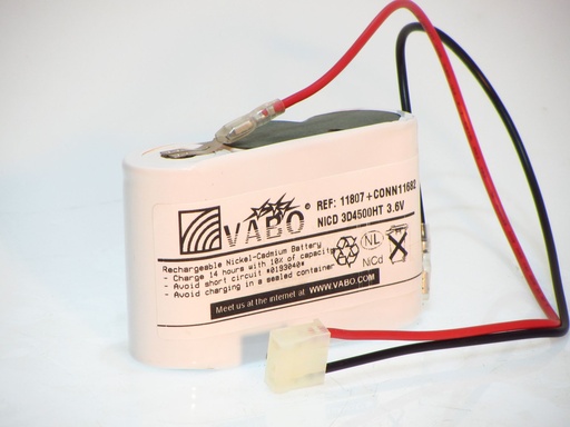 [11807] Vabo Nicd 3D 4500-HT SBS 3.6V Connector 11682  102x34x59