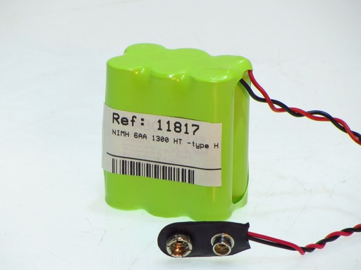 [11817] Nimh 6AA 1300 HT -type H 7.2V CONN 9V 42x28x52