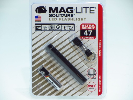 [11832] Maglite SOLITAIRE LED Black - SJ3A016U 1xAAA incl. - 47 LUM