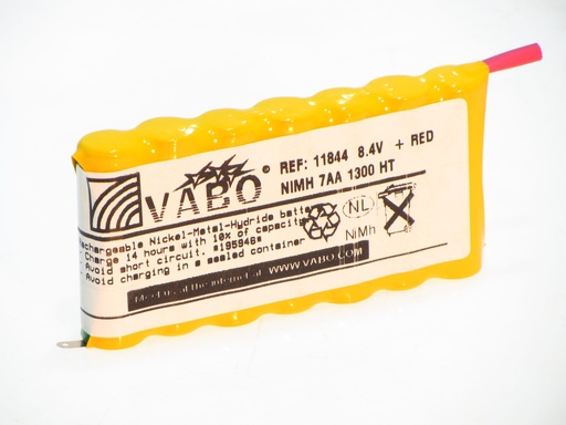 [11844] Vabo Nimh 7AA 1300 HT- SLD 8.4V  102 x 14.5 x 50