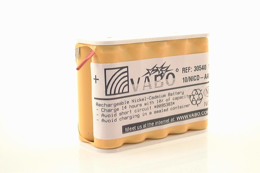 [11853] Vabo 10/Nimh AA 1300 TYPE H  12V   HALVE SCHELPEN