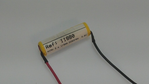[11880] Nimh 3 x 1/3AA DOS3794  3.6V   14.5 x 50.0mm