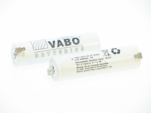 [11922] Vabo Nicd 2D 4500  HT STACK 2.4V +4.8MAN  -4.8MAN  33 x 120