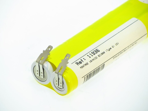 [11936] Montage 10/Nicd SC1800 (Type G) 12V 1800mAh  210 x 46 x 23
