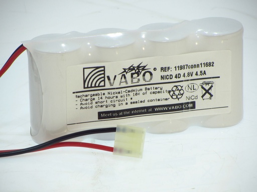[11987] Vabo Nicd 4DHT ZAZ Connector 11682 FAMOSTAR  4.8V 4500MAH