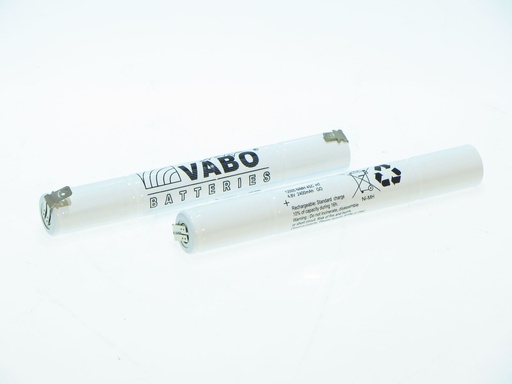 [12005] Vabo Nimh 4SC HT STACK 4.8V 2.4AH  23x172 + 6.3Male -4.8Mal