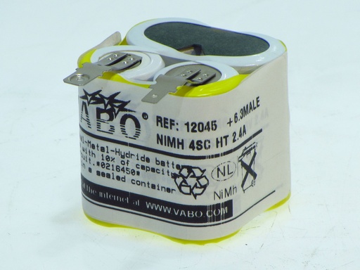 [12045] Vabo 4 Nimh-SC TYPE H - 4.8V SLD +6.3M -4.8M  46 X 46 X 43