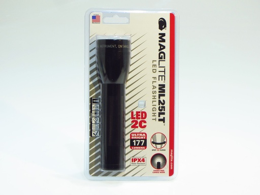 [12139] Maglite ML25LT 2C LED Black - 177LUMEN - ML25IT-2016   BLx1