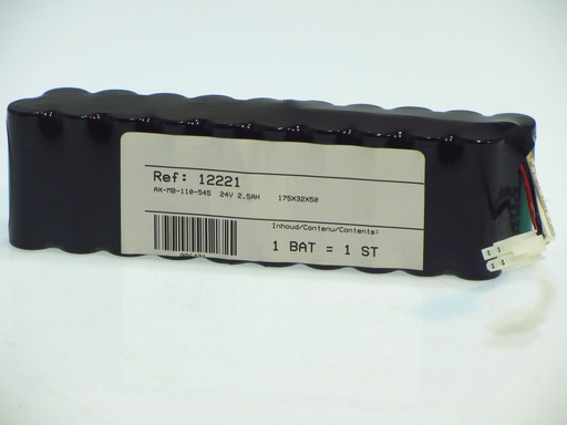 [12221] AX Med Batt-110-545  24V 2.5AH Nimh    175X32X50