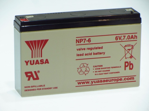 [12274] Yuasa NP7-6   6V 7000MAH  151x34x97.5