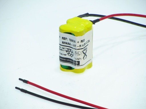 [12456] Vabo Nimh 4AA 2200 MAH 4.8V TYPE H Wired  29 X 29 X 50