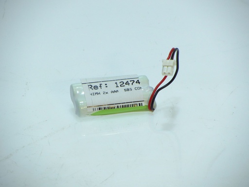 [12474] Nimh 2x AAA  SBS Connector 11661/50-37-5023 2.4V  21x10.5x4