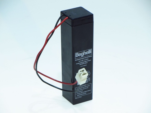 [12630] PB-BATTERY PC+CB 6V 4AH BEGHELLI CO12675  38x38x150  PN4151