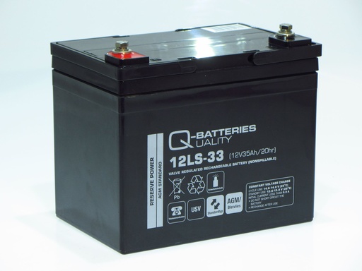 [12648] Q-BATT 12LS-33  AGM 12V 35AH F11 10YEAR 195x130x159